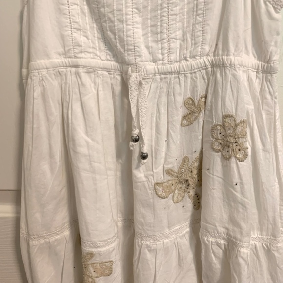 NEXT UK White Ruffled Dress with DragonFlys & Flowers Size 11 Years - Picture 3 of 7